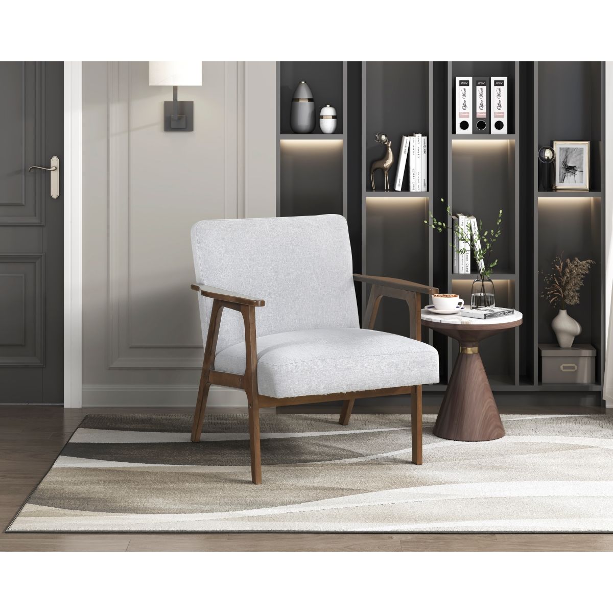 Omara - Accent Chair Dark Brown Base