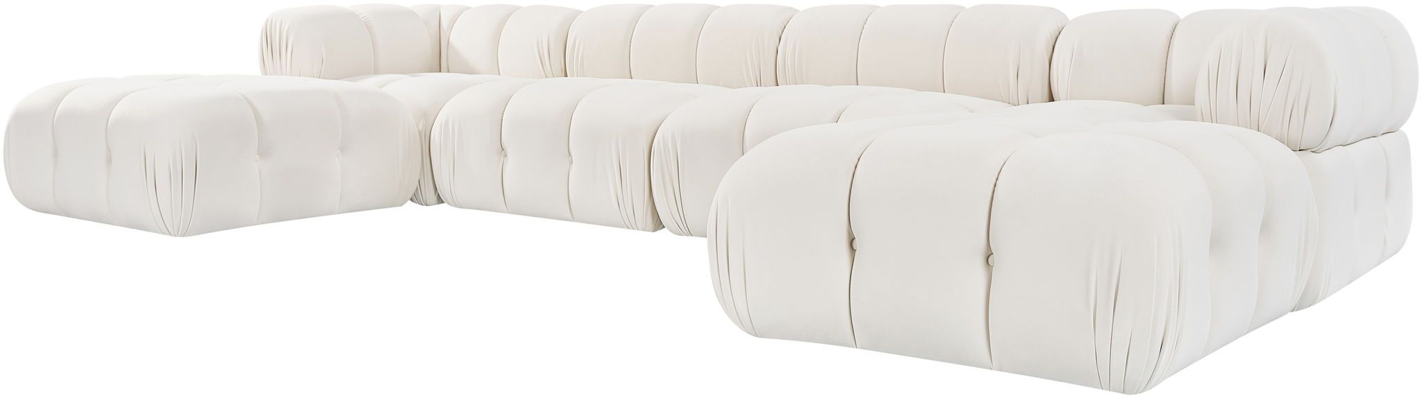 Orin - Velvet 6 Piece Modular Double Chaise Sectional