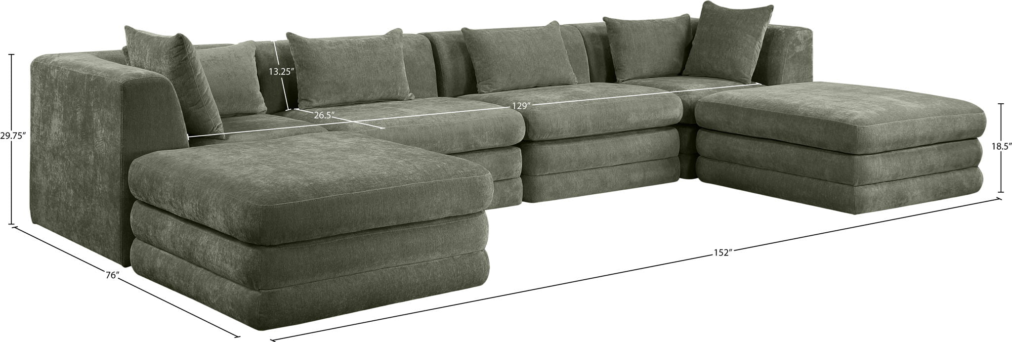 Stellar - 6 Piece Upholstered Modular Sectional