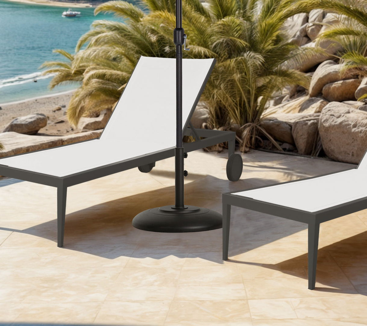 Cozumel - Steel Patio Umbrella Base