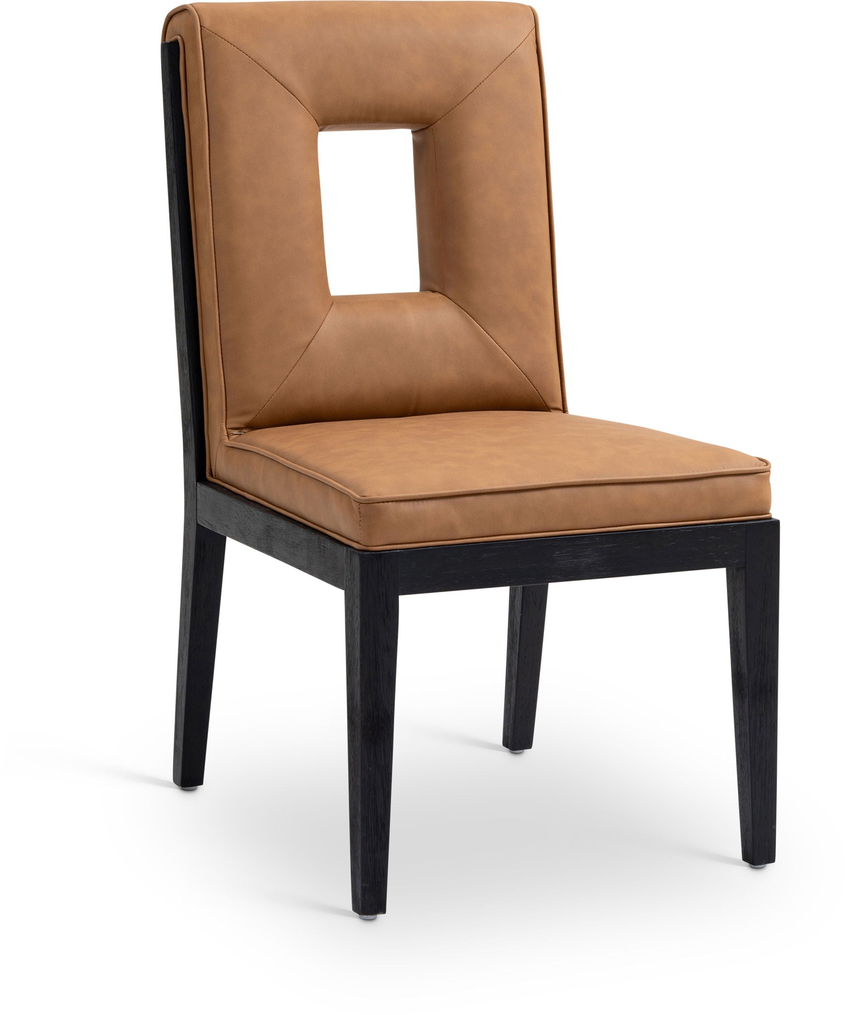 Gwendolyn - Faux Leather Dining Side Chair With Black Frame (Set of 2)