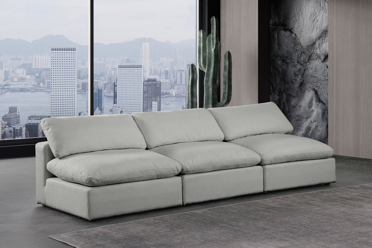 Comfy - Linen Modular Armless Sofa 3 Seats