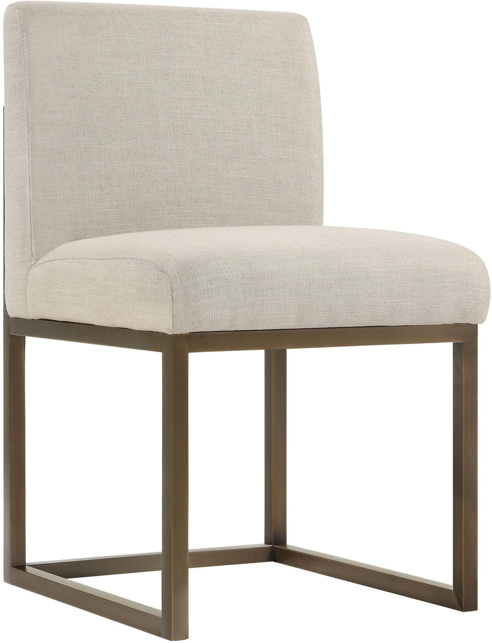 Haute - Linen Chair in Brass - Beige