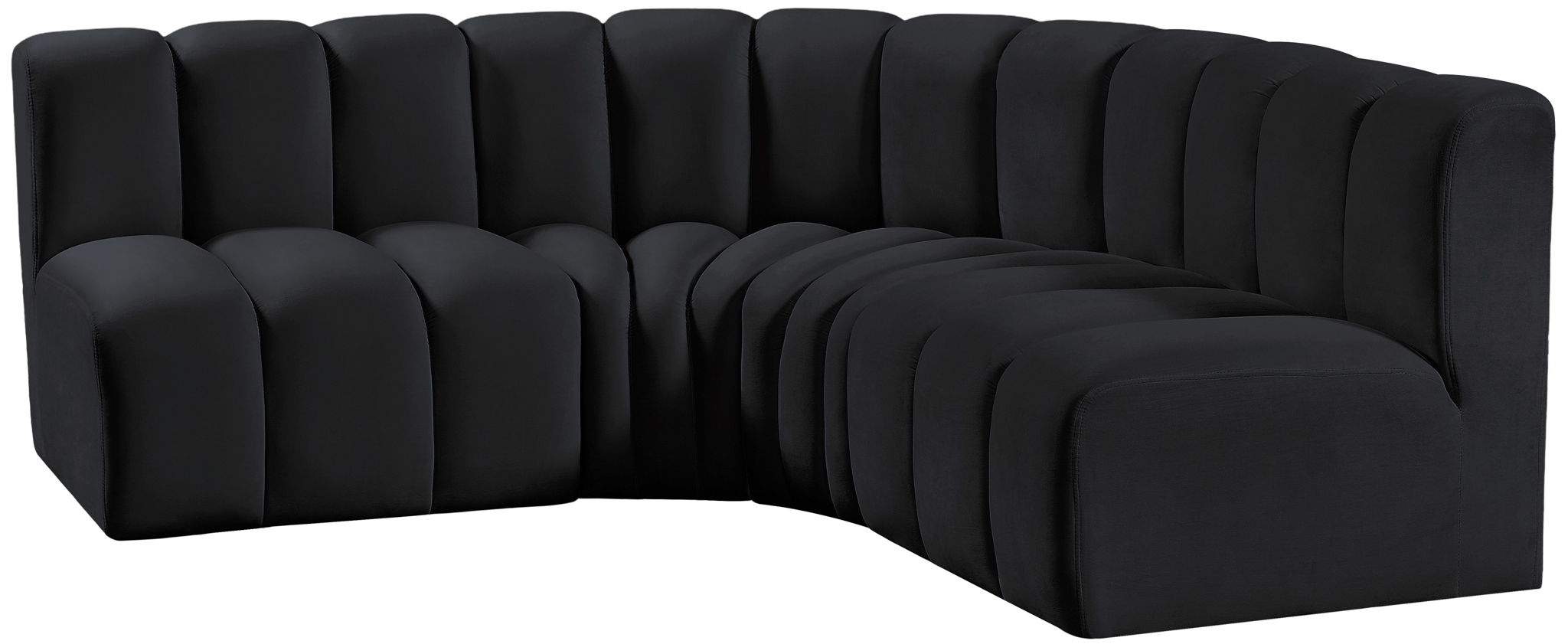 Arc - Velvet 4 Piece Corner Modular Sofa