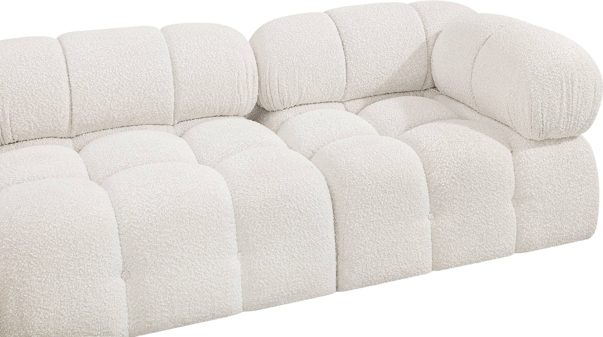 Ames - 7 Piece Boucle Fabric Modular Sectional