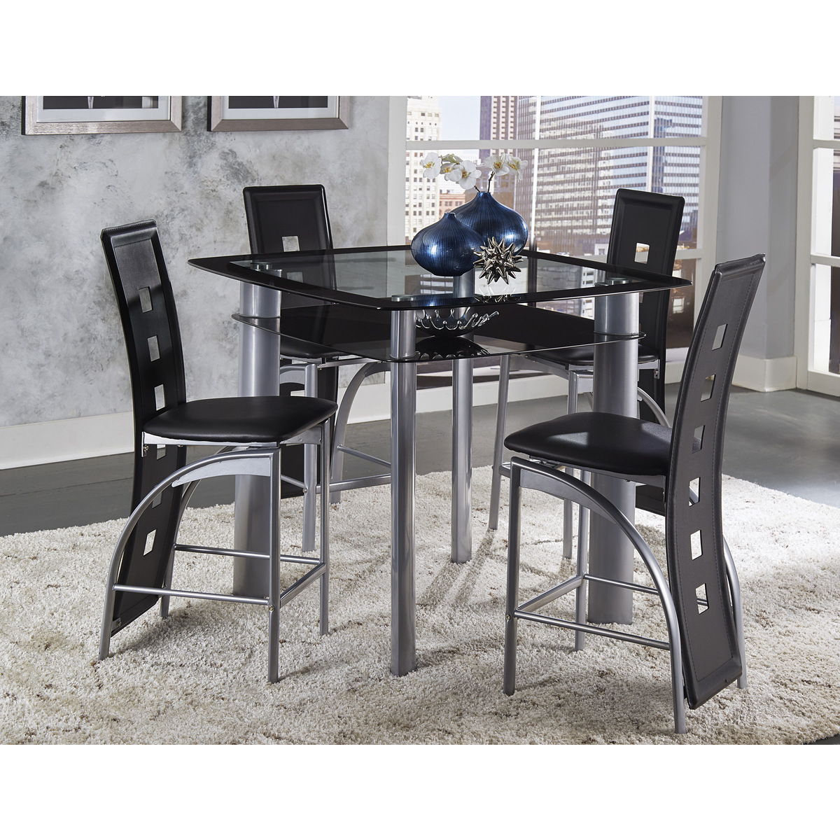 Sona - Counter Height Chair (Set of 2) - Black