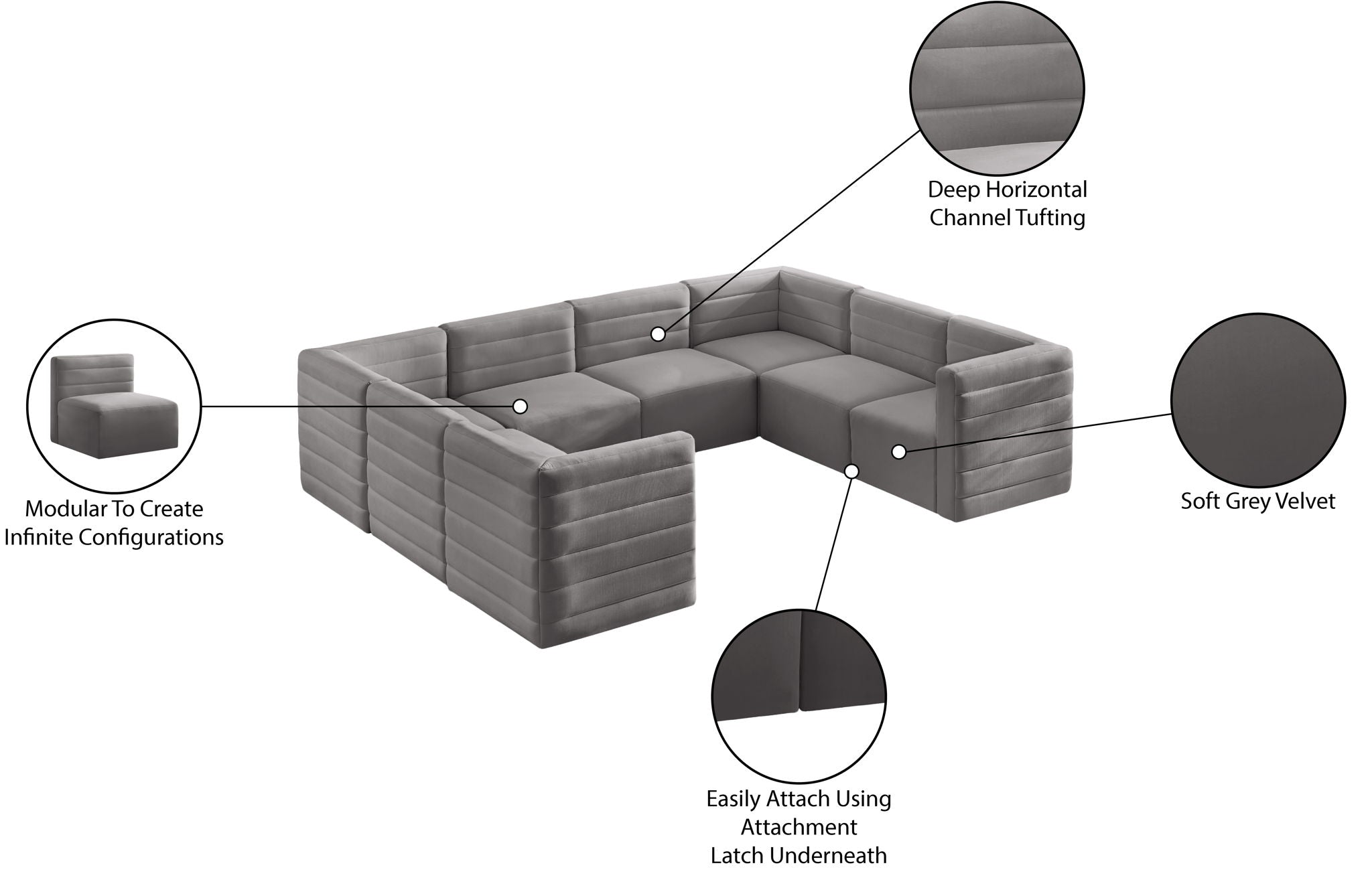 Quincy - 8 Piece  Modular Sectional