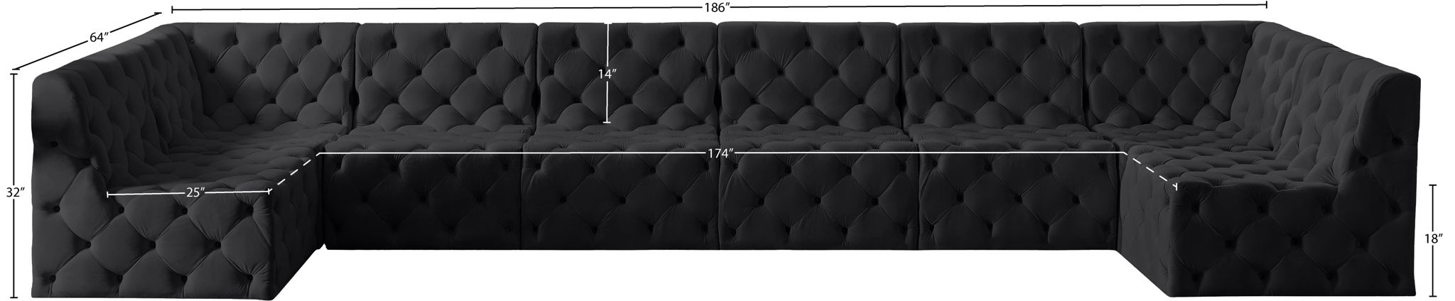 Tuft - 8 Piece Modular Sectional