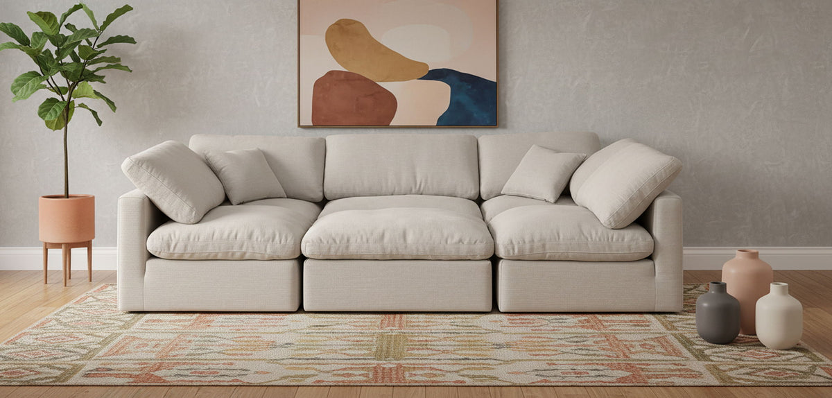 Indulge - Linen 6 Piece Modular Sectional