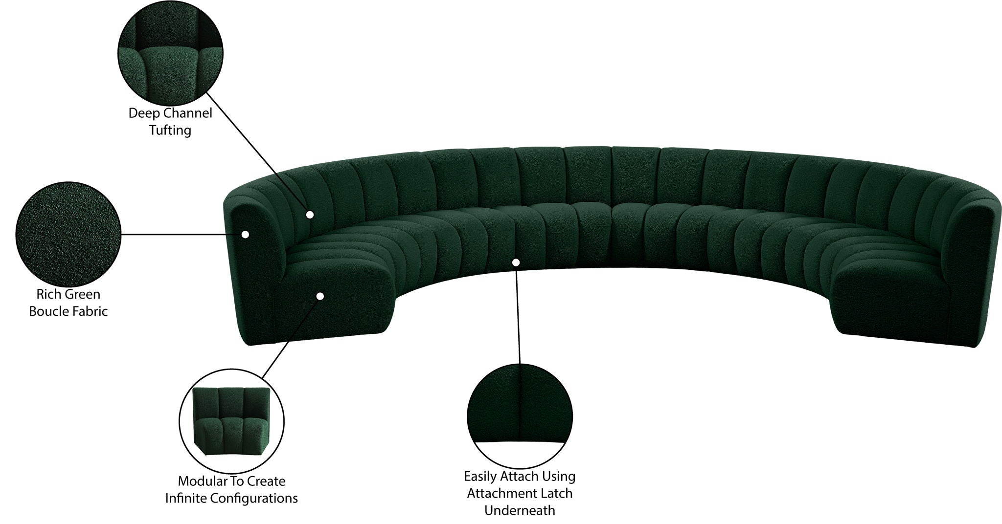 Infinity - 8 Piece Boucle Modular Sectional