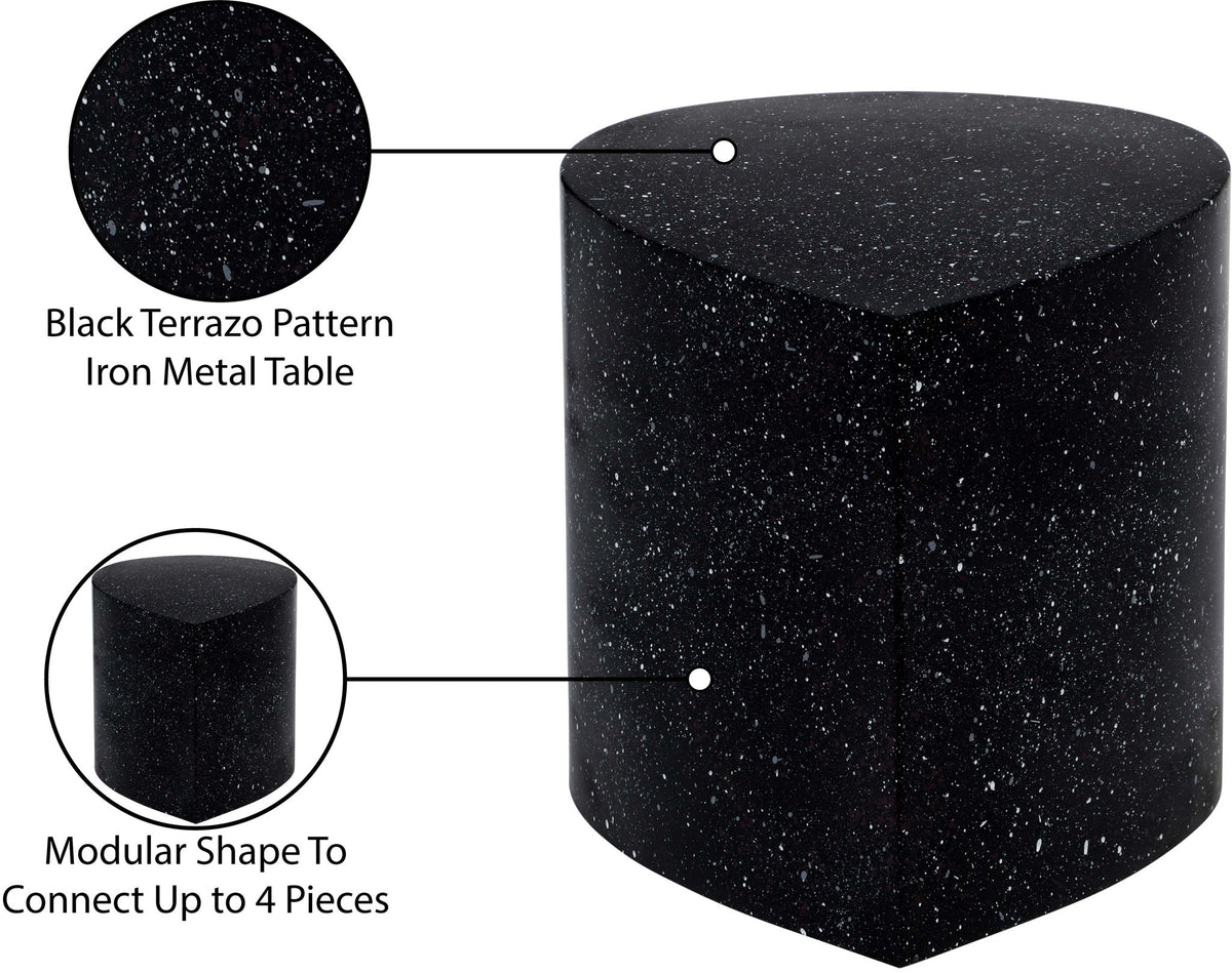 Petal - Iron Coffee Table - Black Terazzo