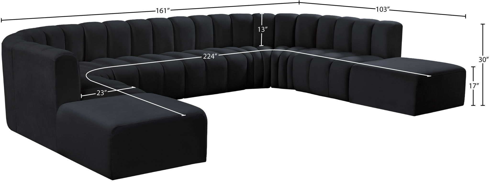Arc - Velvet Modular Sectional