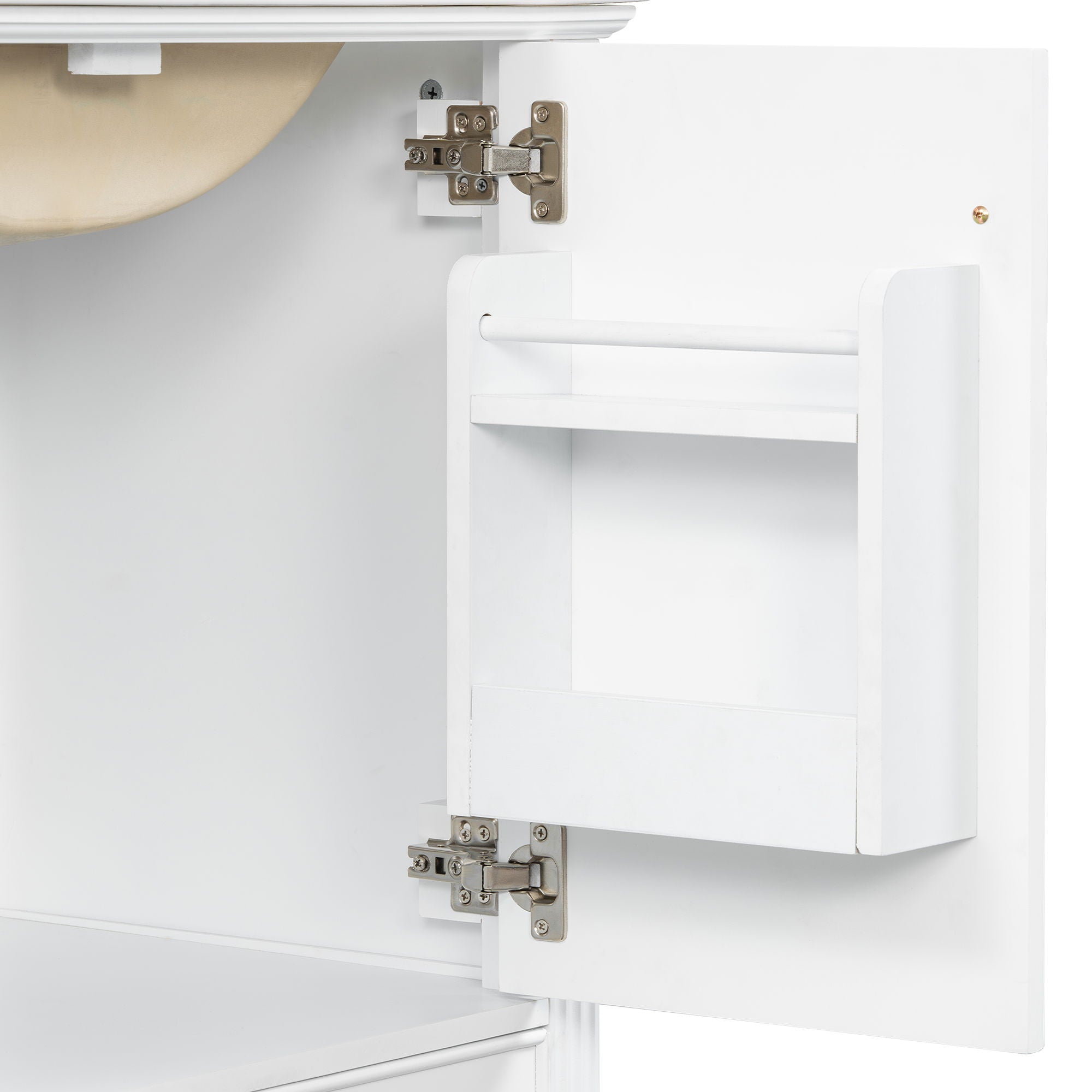 Freestanding Vanity With 1 Drawer & 2 Soft Close Doors With Door Mounted Storage