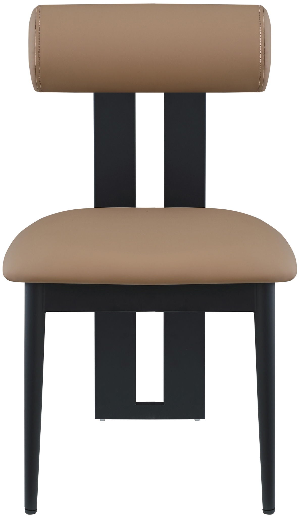 Dario - Faux Leather Dining Chair With Black Frame (Set of 2)