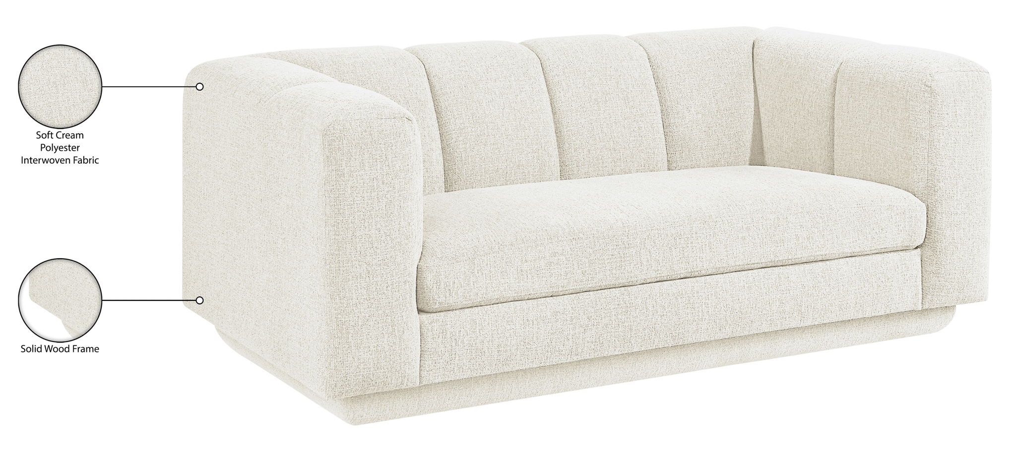 Modari - Fabric Upholstered Loveseat