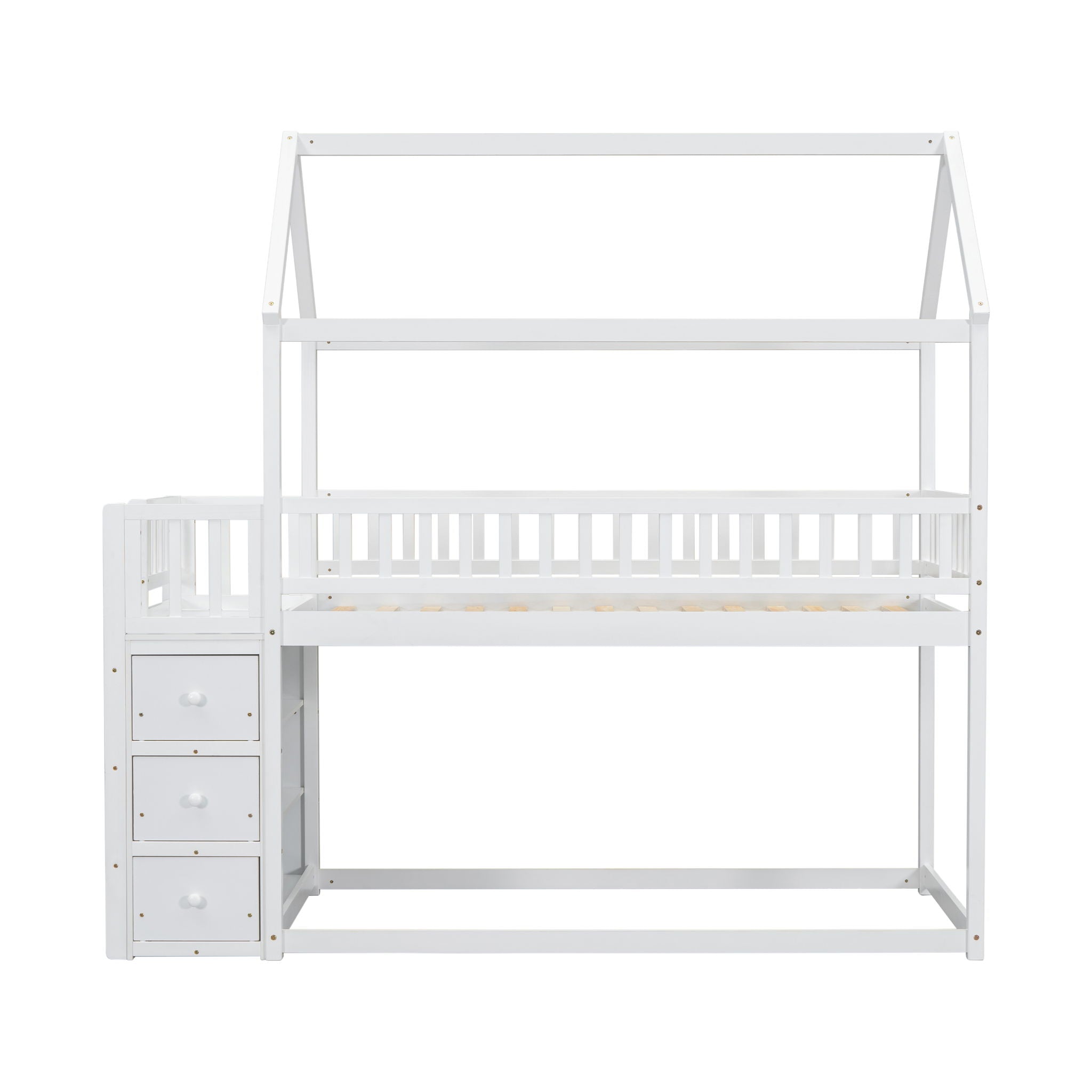 Bunk Bed With Shelves And Drawers, Storage Focused Design