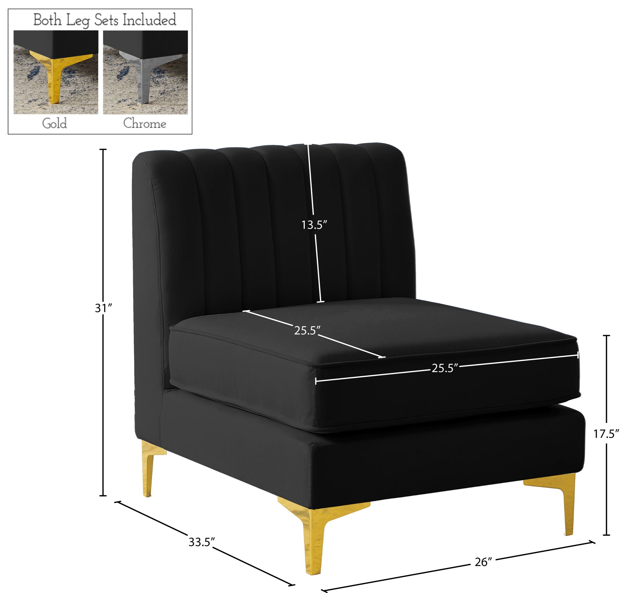 Alina - Armless Chair