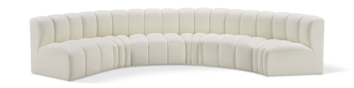 Arc - Faux Leather 6 Piece U-Shaped Modular Sofa