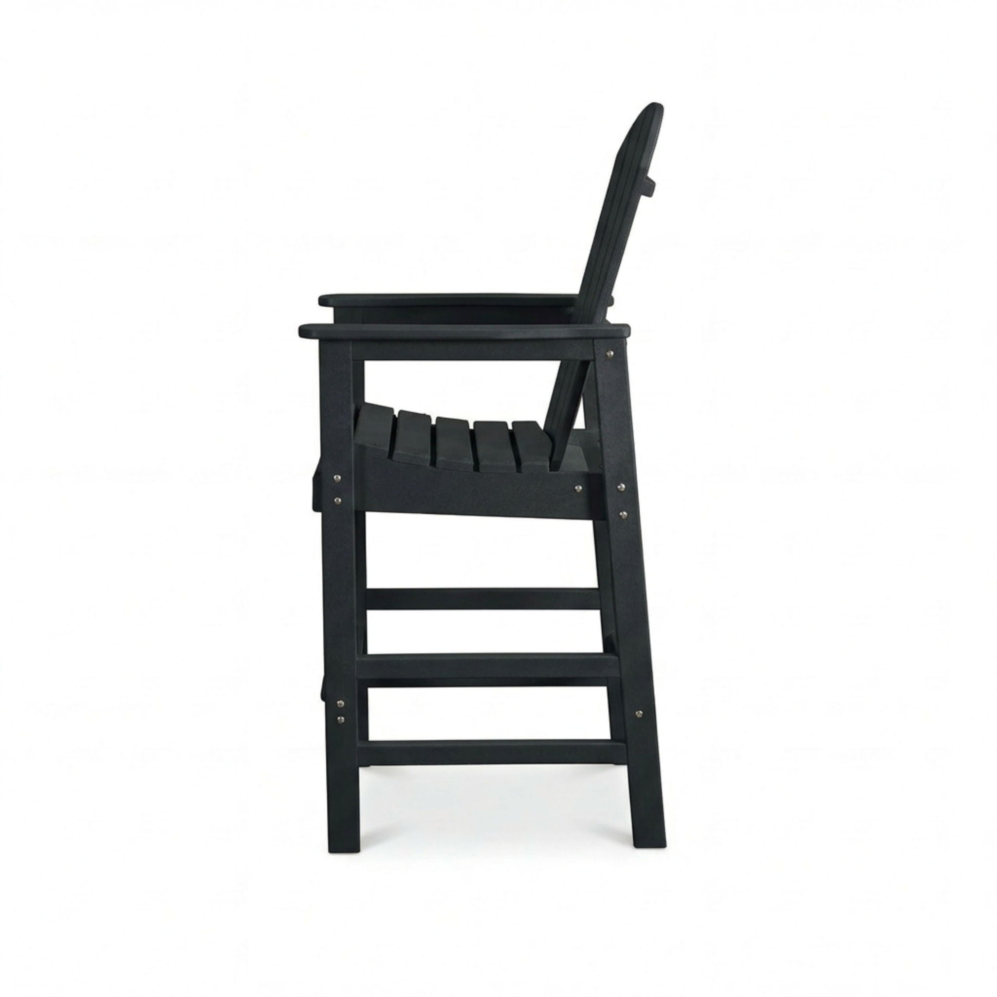 Bar Height Adirondack Chair With Cup Holder And Armrests