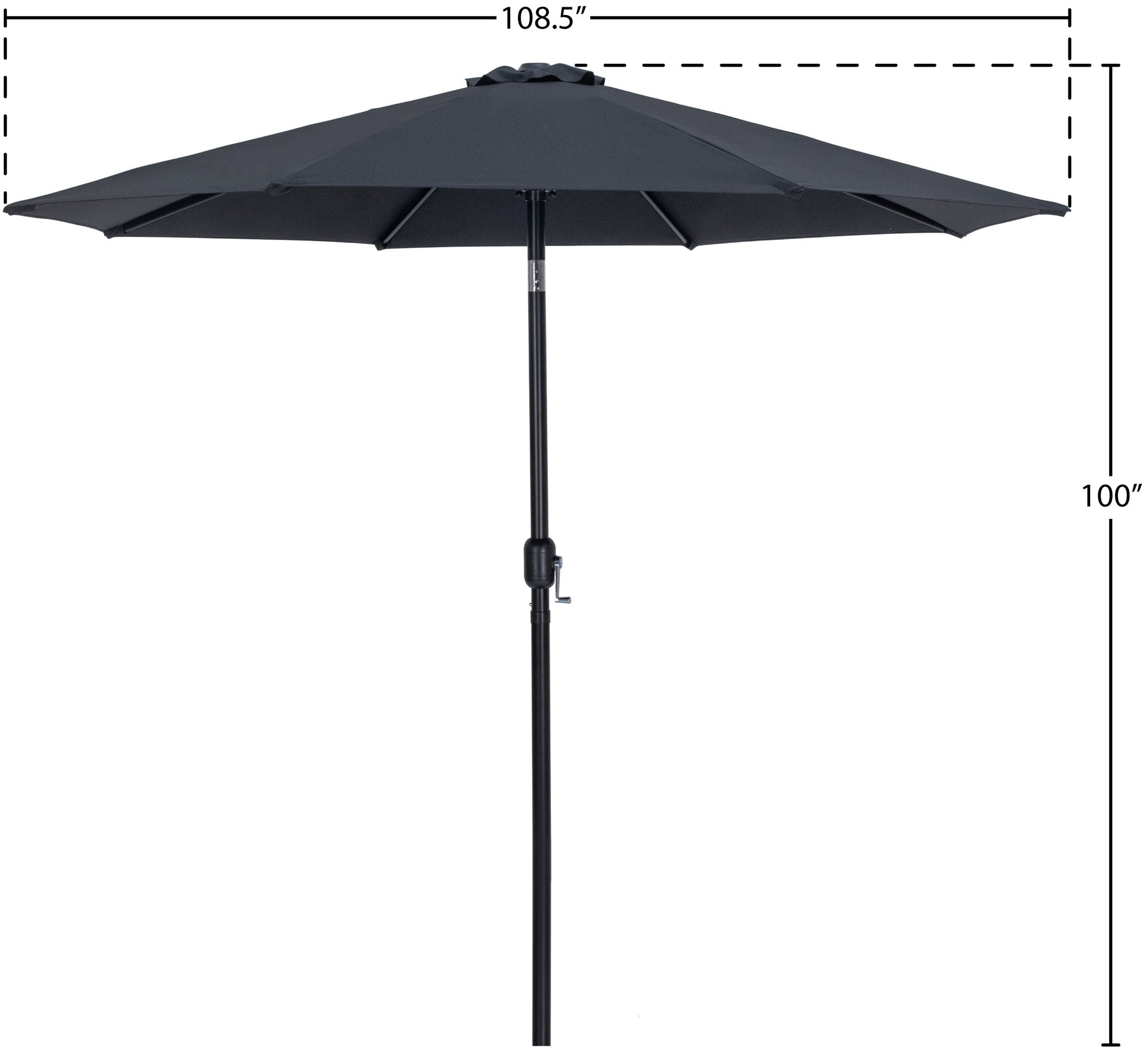 Fiji - Patio Umbrella With Black Pole