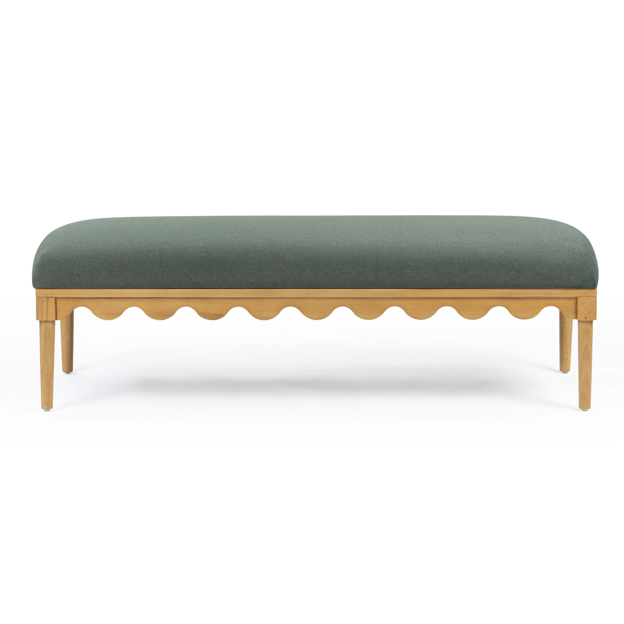 Oodle - Vegan Mohair Bench, Natural Ash Legs