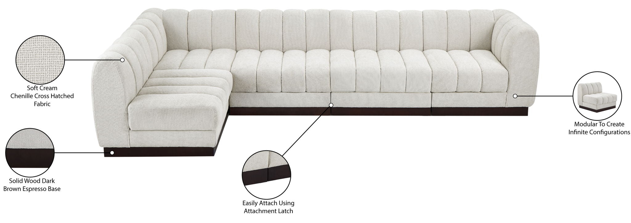 Quinn - 5 Piece Modular Sectional