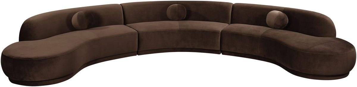 Avra - 177.5" Velvet Performance Fabric Upholstered Sectional