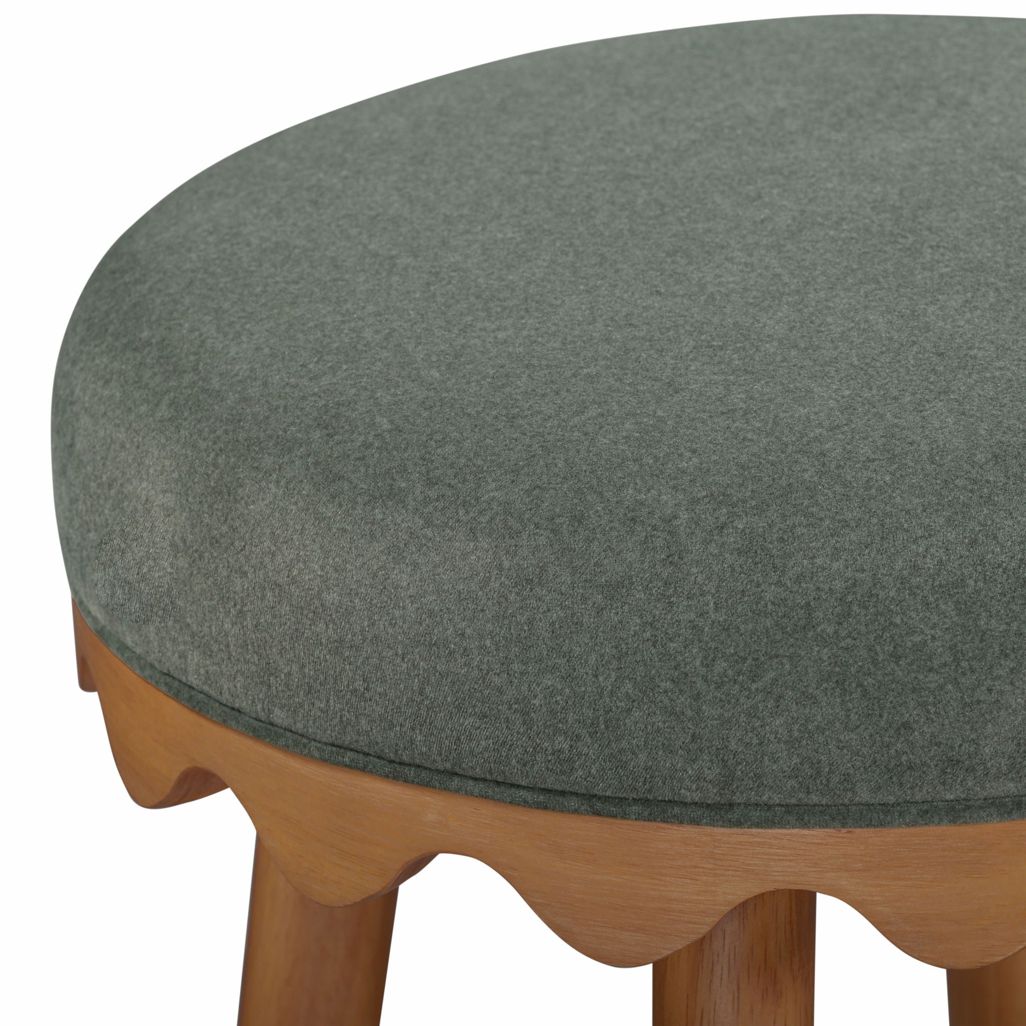 Oodle - Performance Vegan Mohair Light Walnut Stool