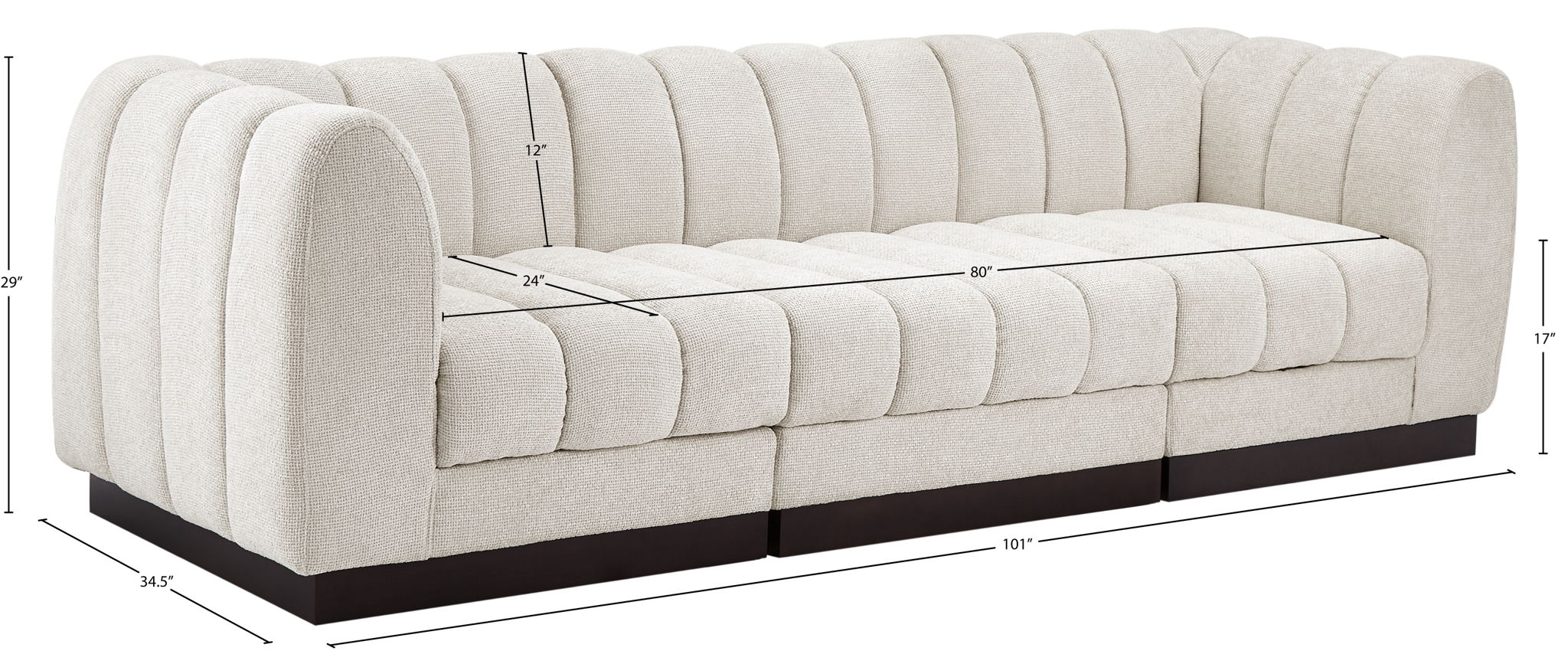 Quinn - 3 Seat Modular Sofa