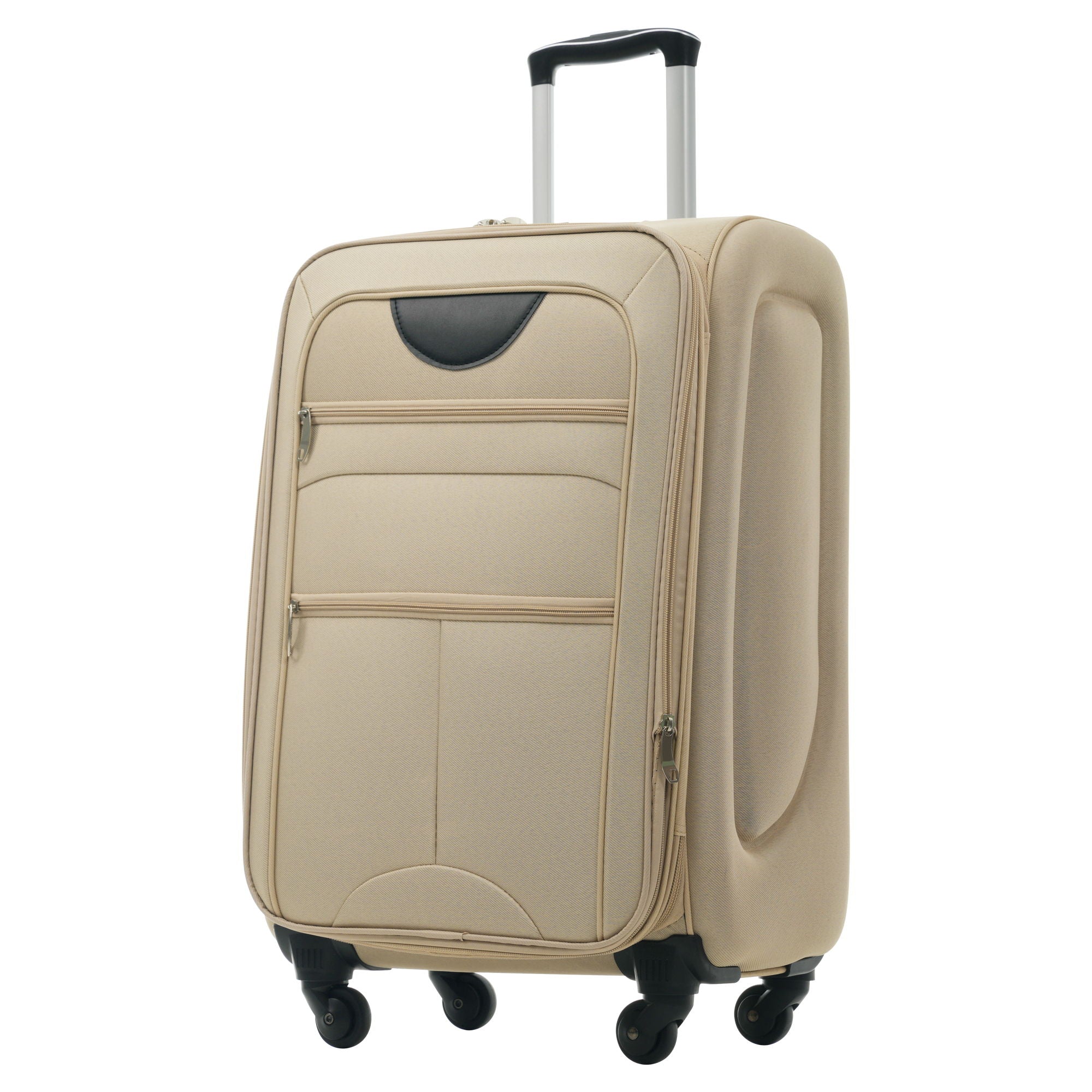 Softside Luggage Expandable 3 Piece Set Upright Spinner Lightweight Suitcase