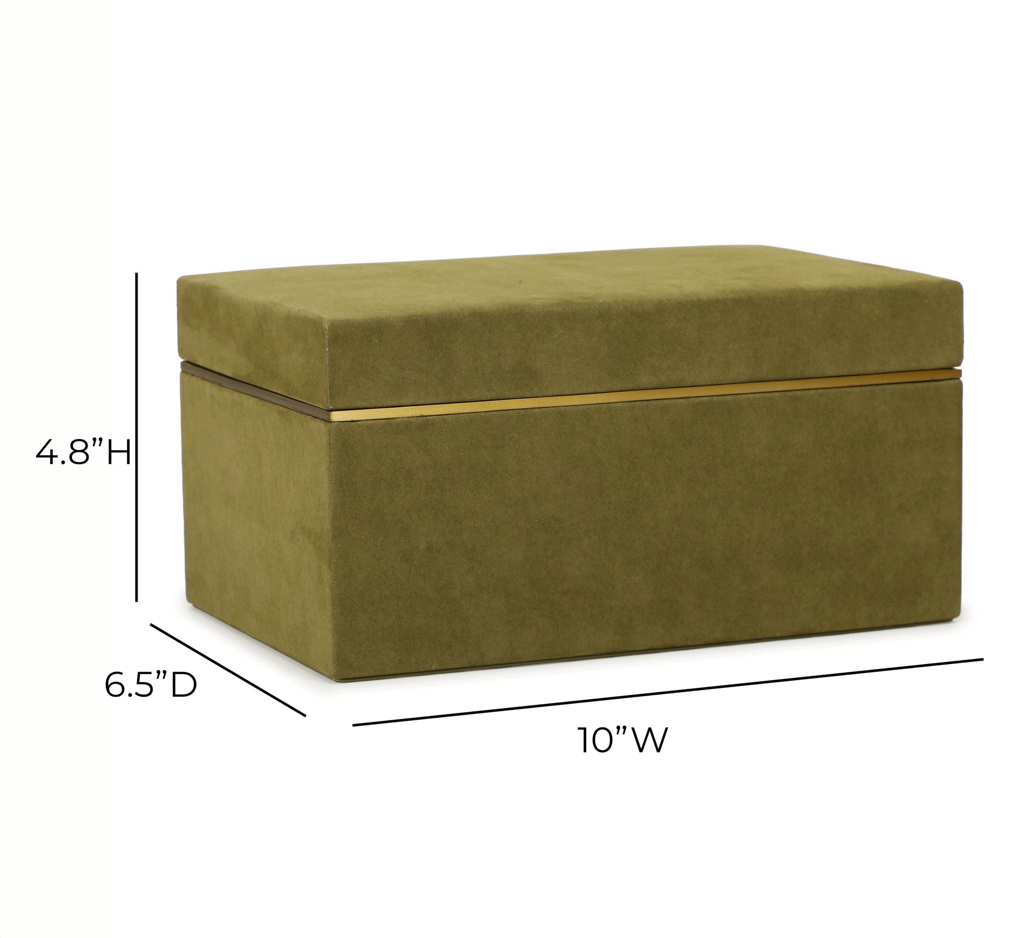 Pisa - Vegan Suede Contract-Grade Storage Box - Green