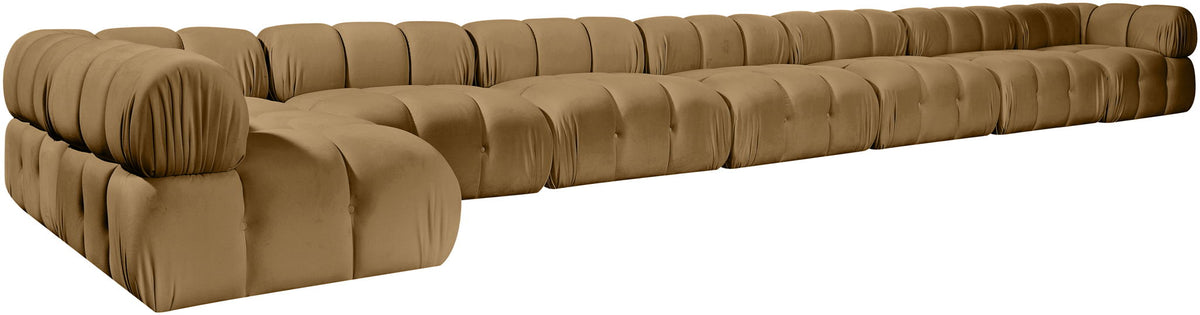 Orin - Velvet Performance Fabric Upholstered 8 Piece L-Shaped Sectional