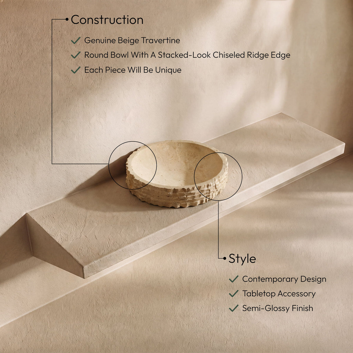 Caesar - Genuine Marble Bowl