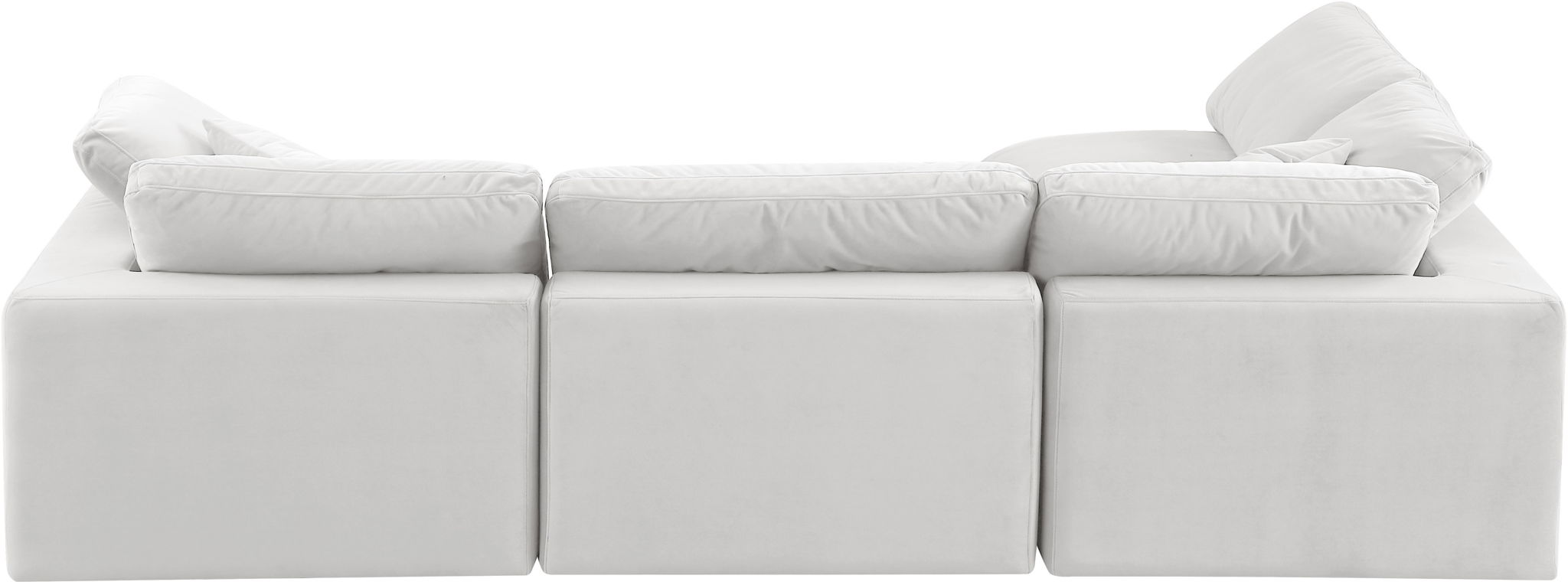 Comfy - 4 Piece Velvet Modular Armless Sectional