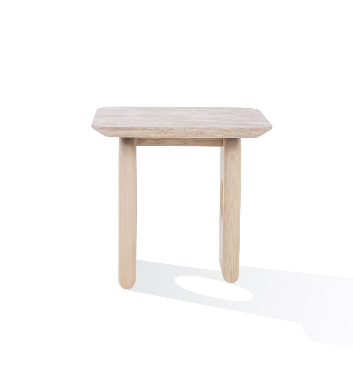 Osaka - Modern Faux Marble + Natural Ash End Table