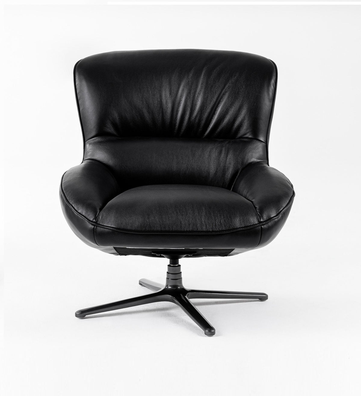 Theo - Modern Black Leather Accent Chair
