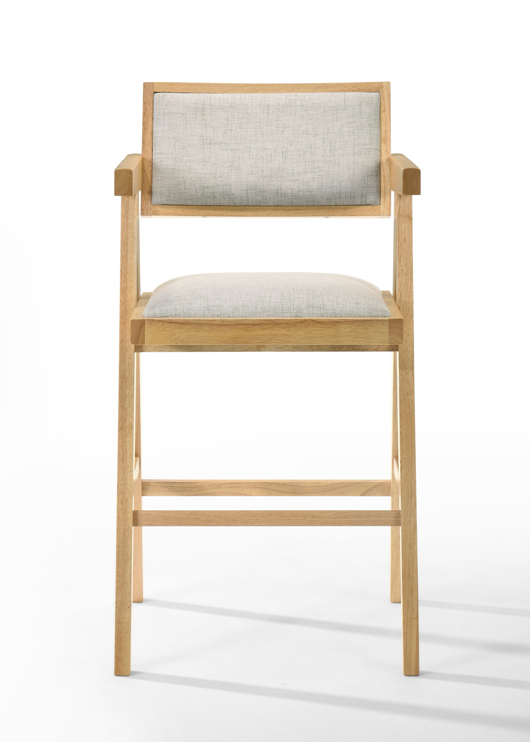 Modrest Fern - Modern Natural and Beige Counter Stool Set of 2