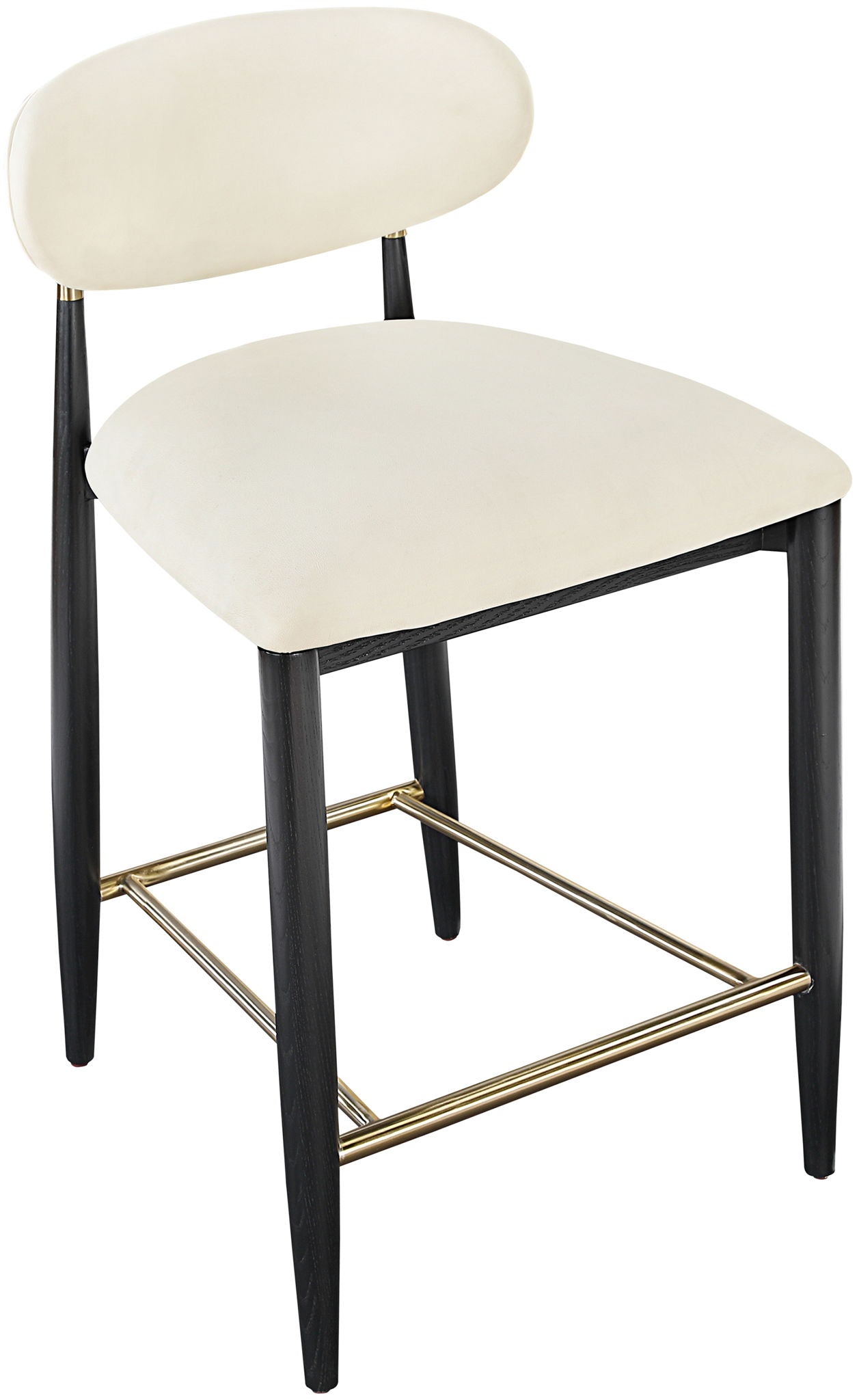 Riccio - Stool - Black And Gold Frame