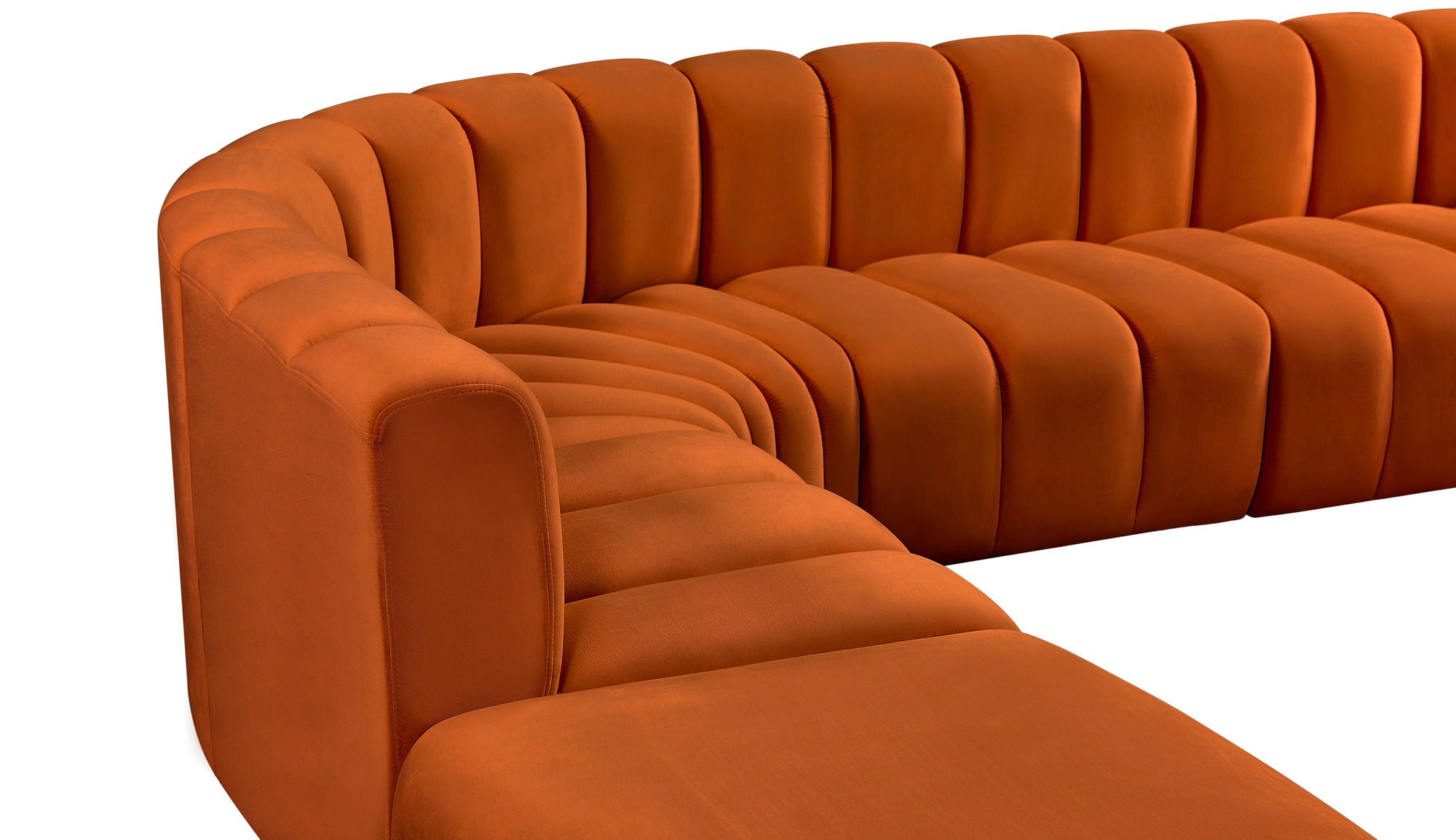 Arc - Velvet 7 Piece Corner Modular Sofa