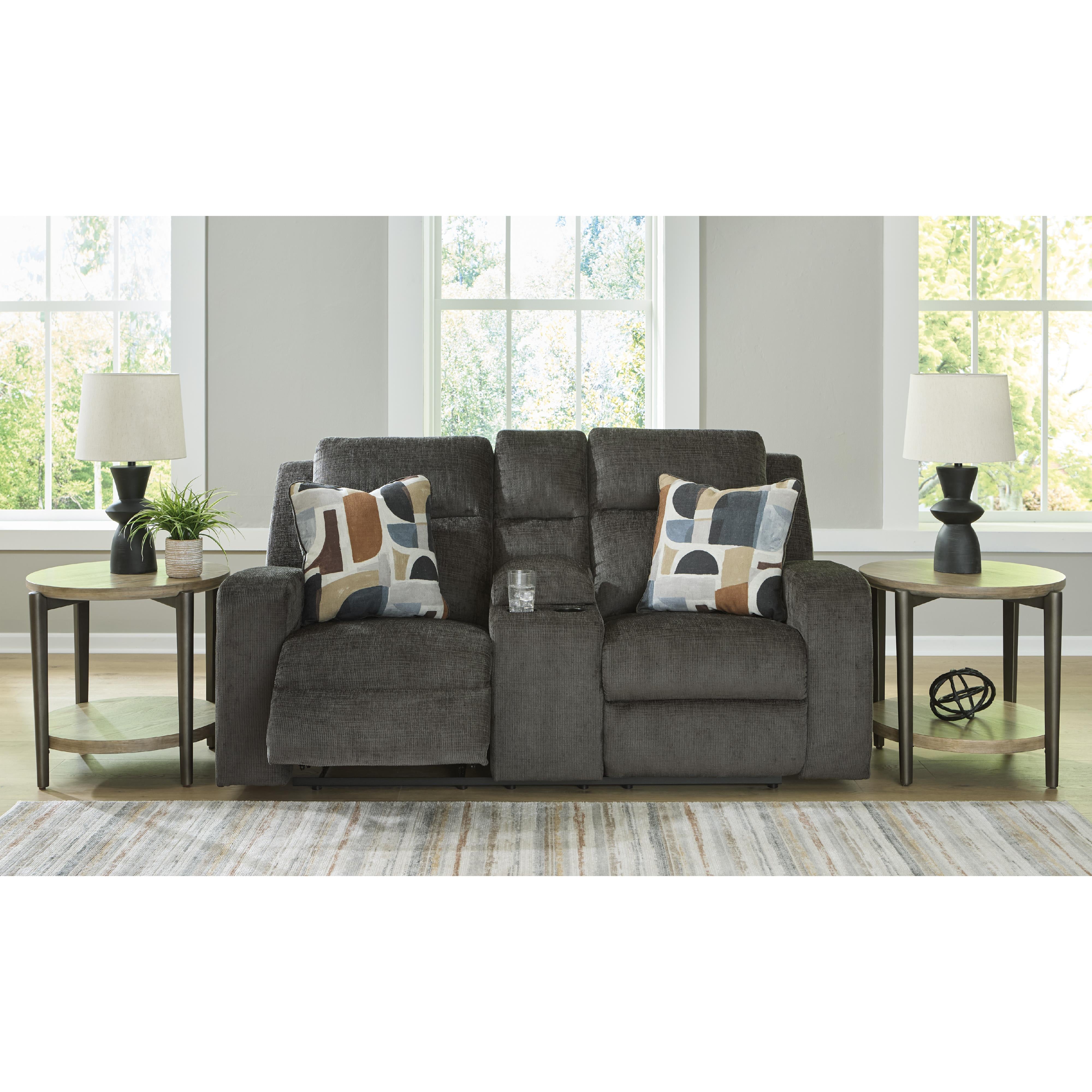 Diamond Modern Furniture Exclusive Design Kanlow Reclining Loveseat with Console 3860794 IMAGE 5