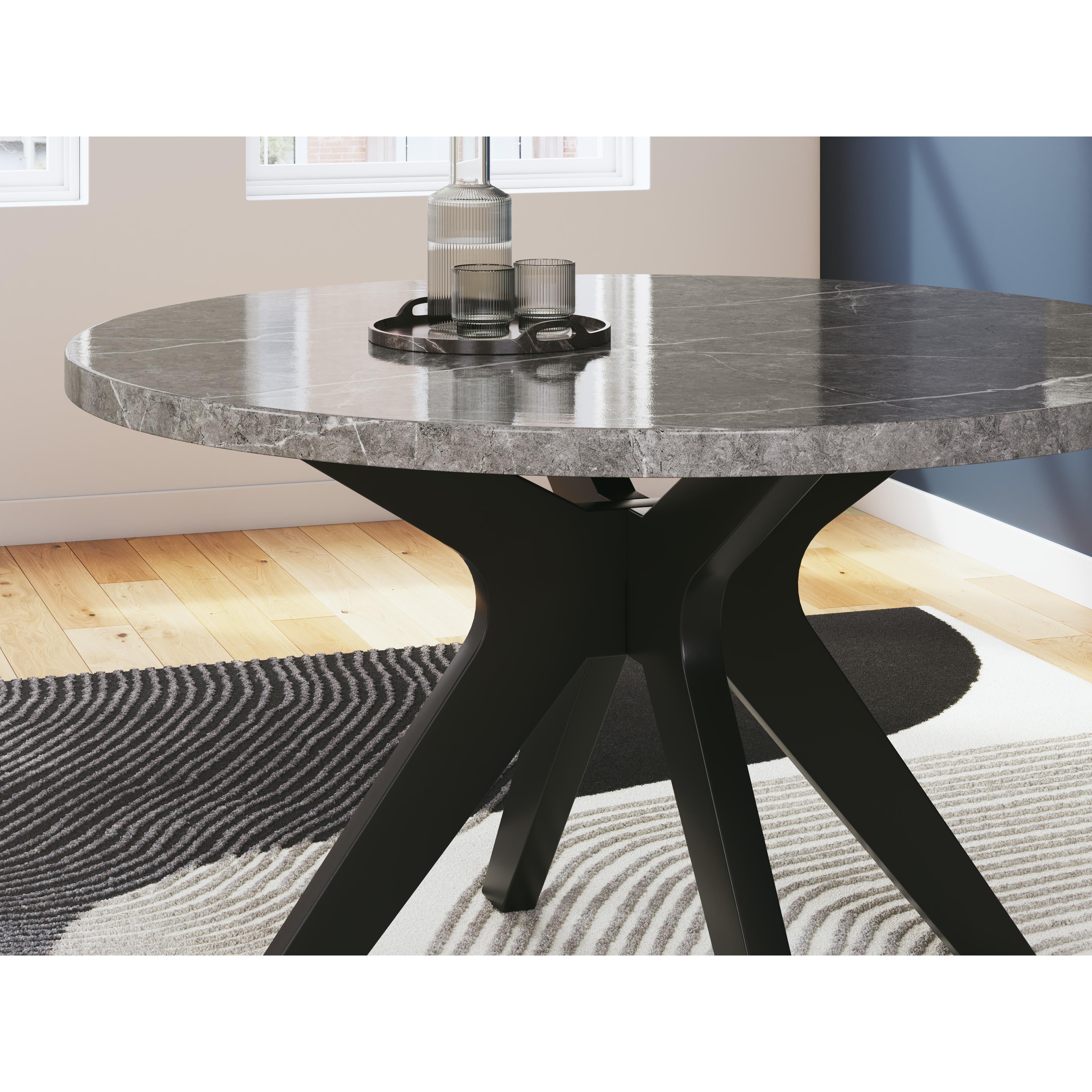 Diamond Modern Furniture Exclusive Design Round Glinari Dining Table D476-15 IMAGE 5