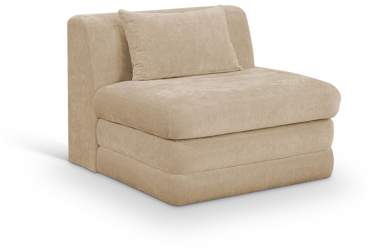 Stellar - Chenille Fabric Upholstered Modular Armless Chair