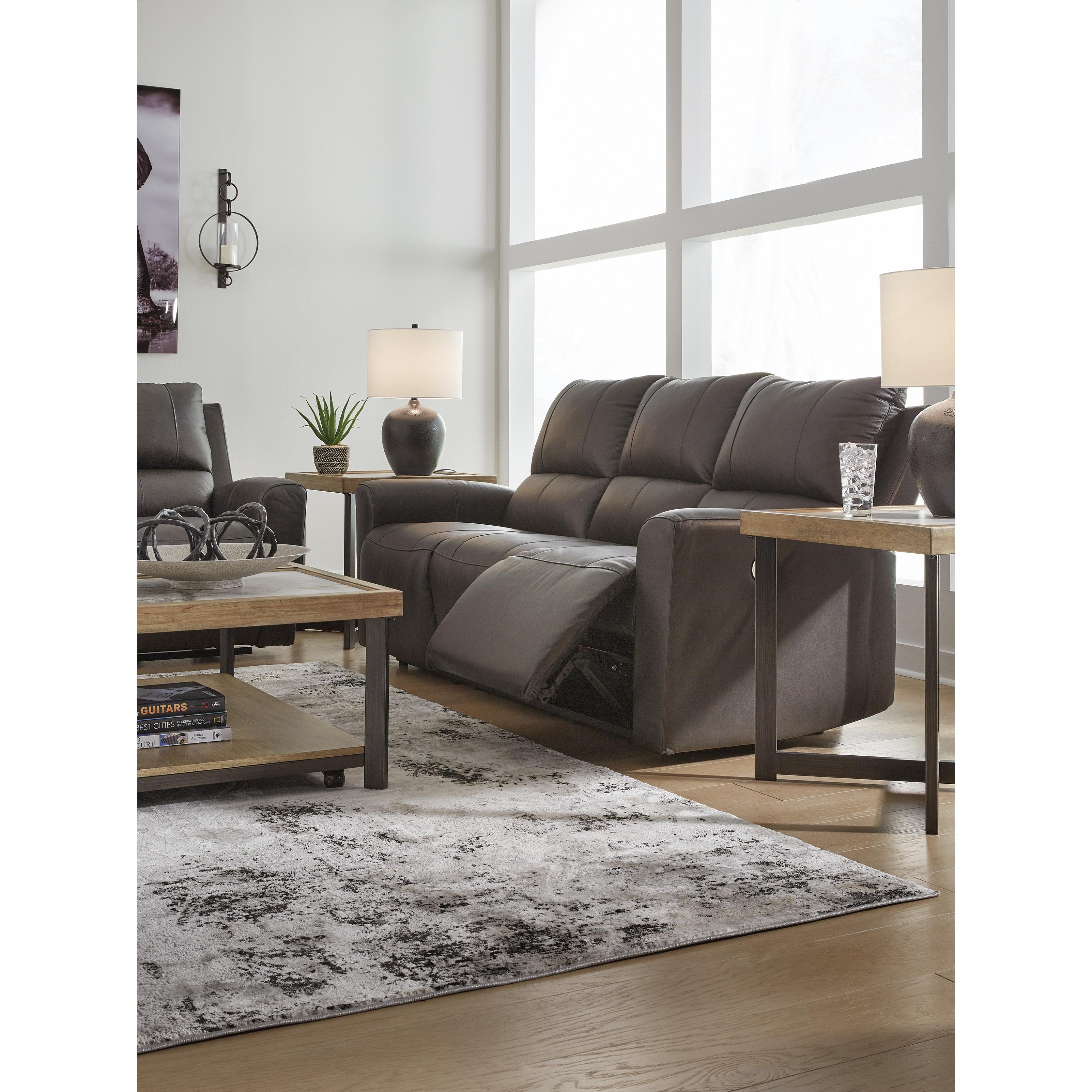 Signature Design by Ashley Boxmere Power Reclining Leather Match Sofa U1310087 IMAGE 11
