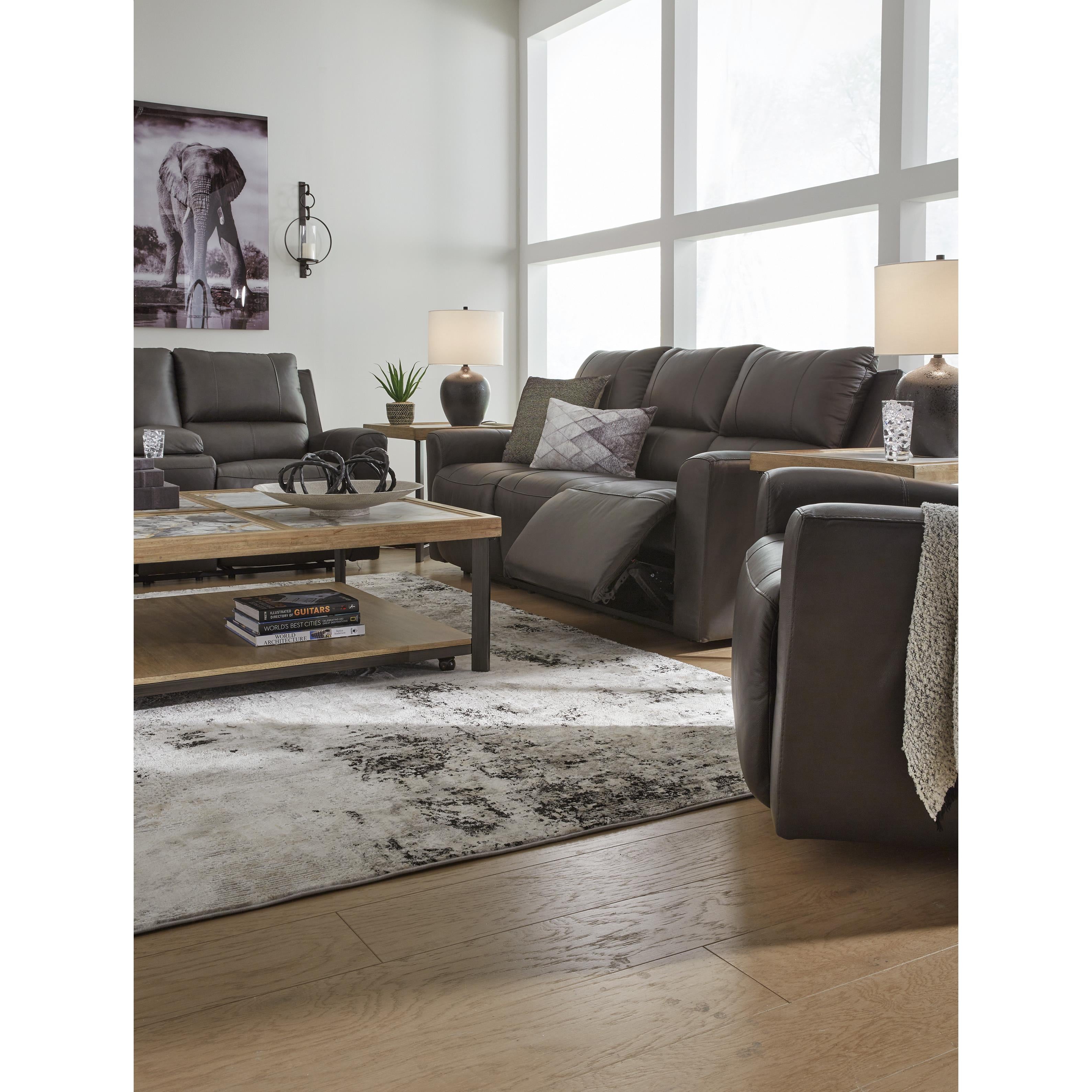 Signature Design by Ashley Boxmere Power Reclining Leather Match Sofa U1310087 IMAGE 12