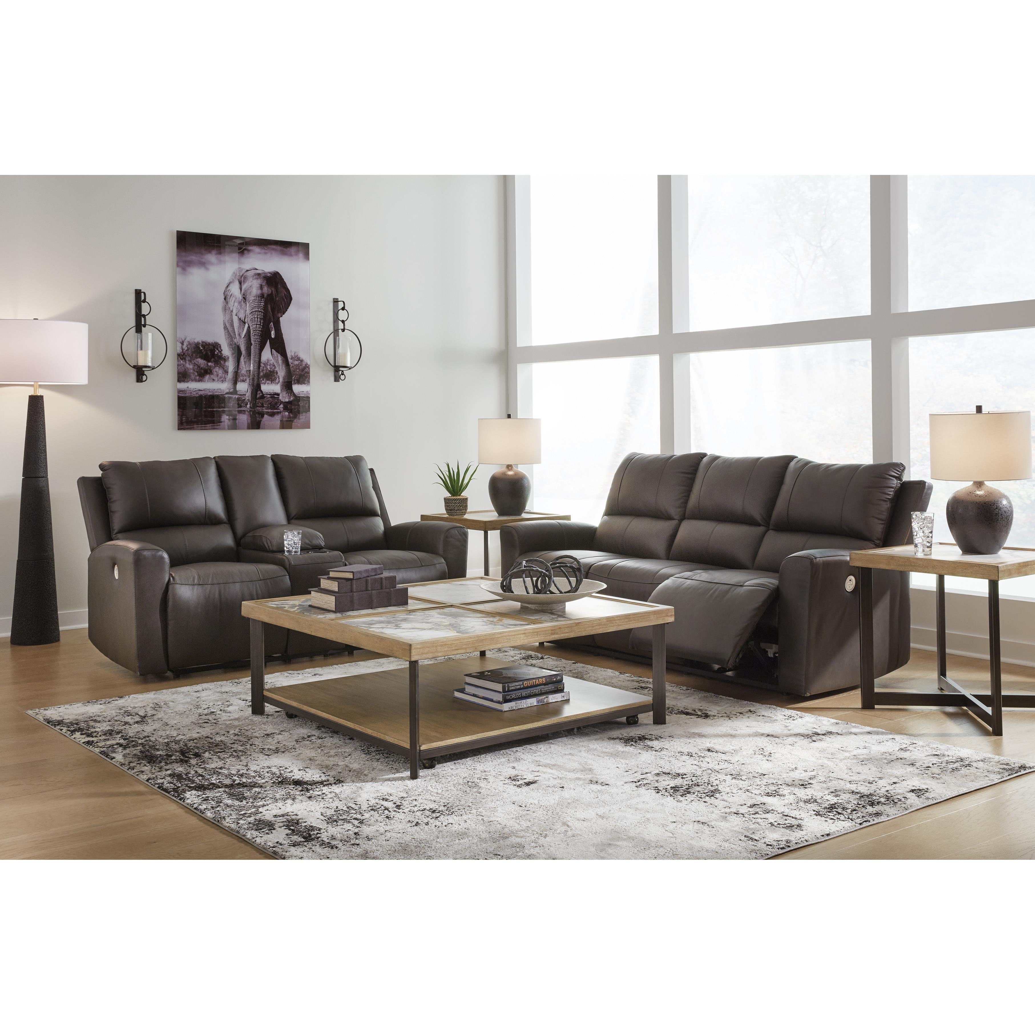 Signature Design by Ashley Boxmere Power Reclining Leather Match Sofa U1310087 IMAGE 13