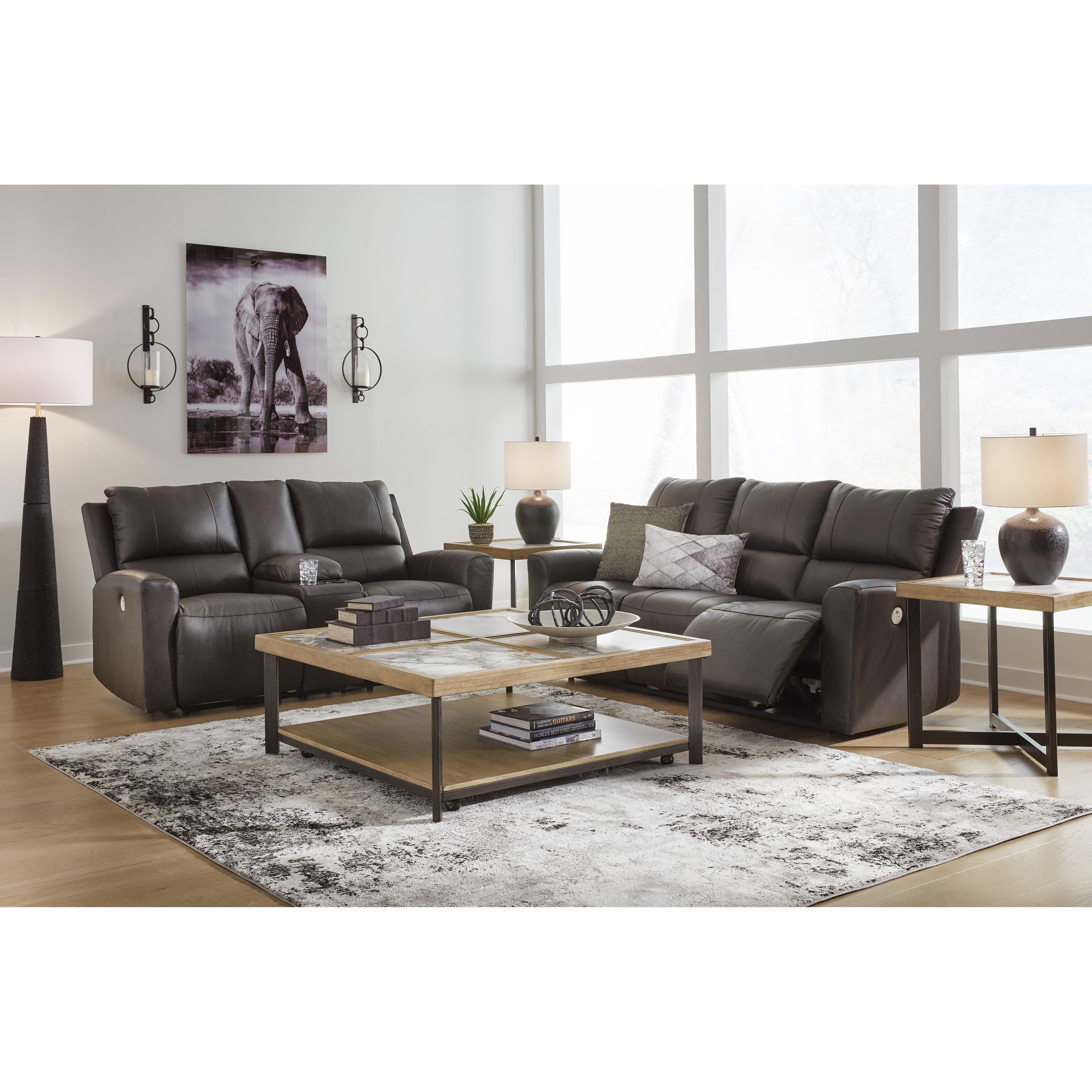 Signature Design by Ashley Boxmere Power Reclining Leather Match Sofa U1310087 IMAGE 14