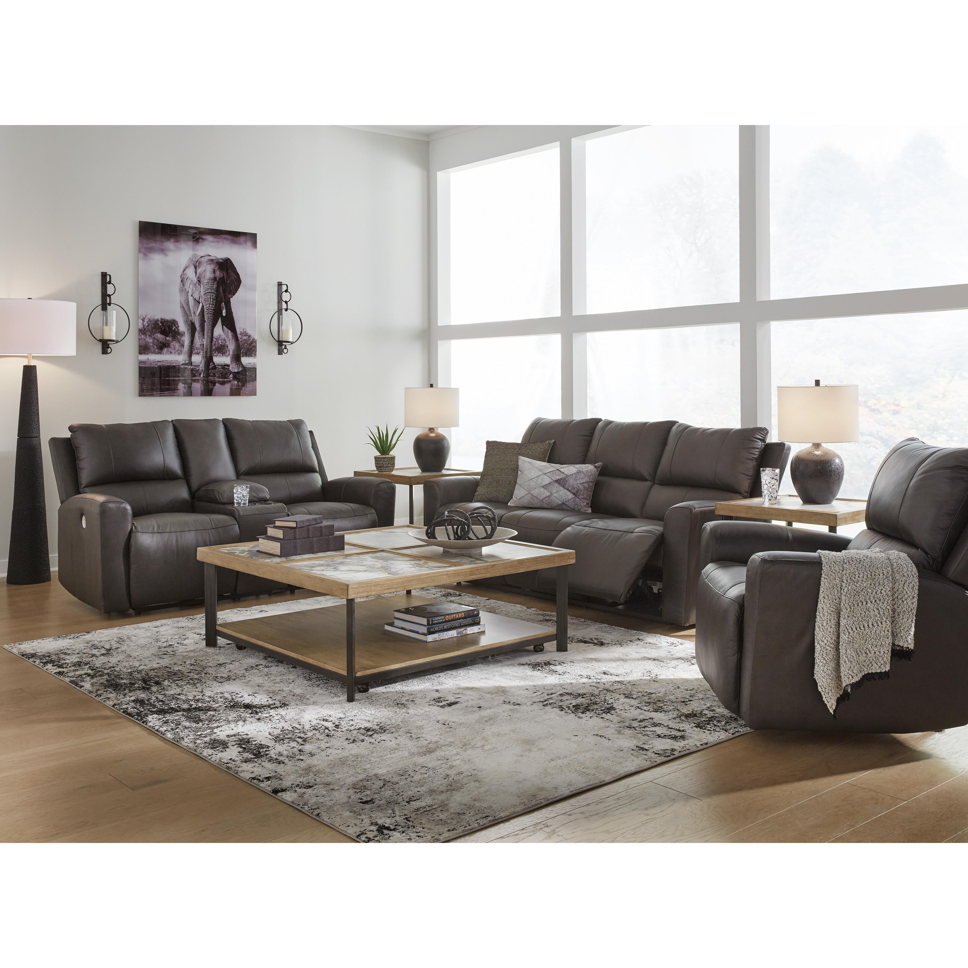 Signature Design by Ashley Boxmere Power Reclining Leather Match Sofa U1310087 IMAGE 16