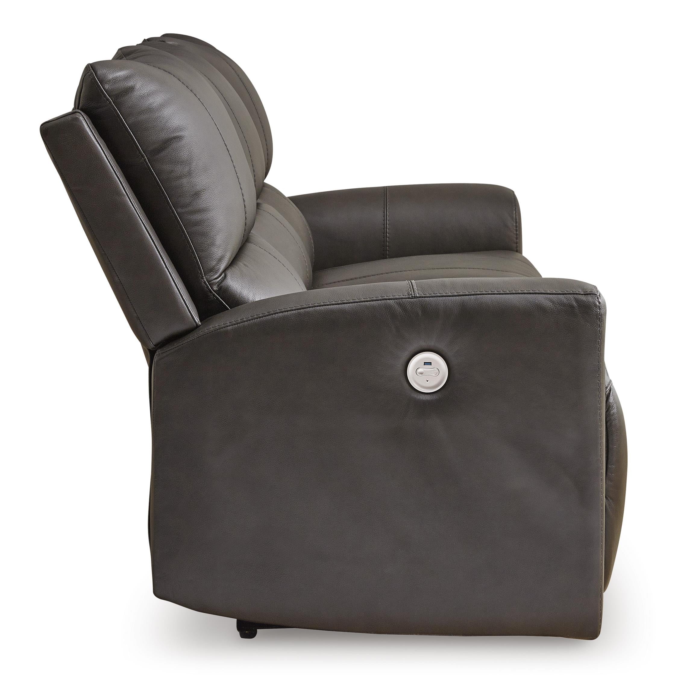 Signature Design by Ashley Boxmere Power Reclining Leather Match Sofa U1310087 IMAGE 4
