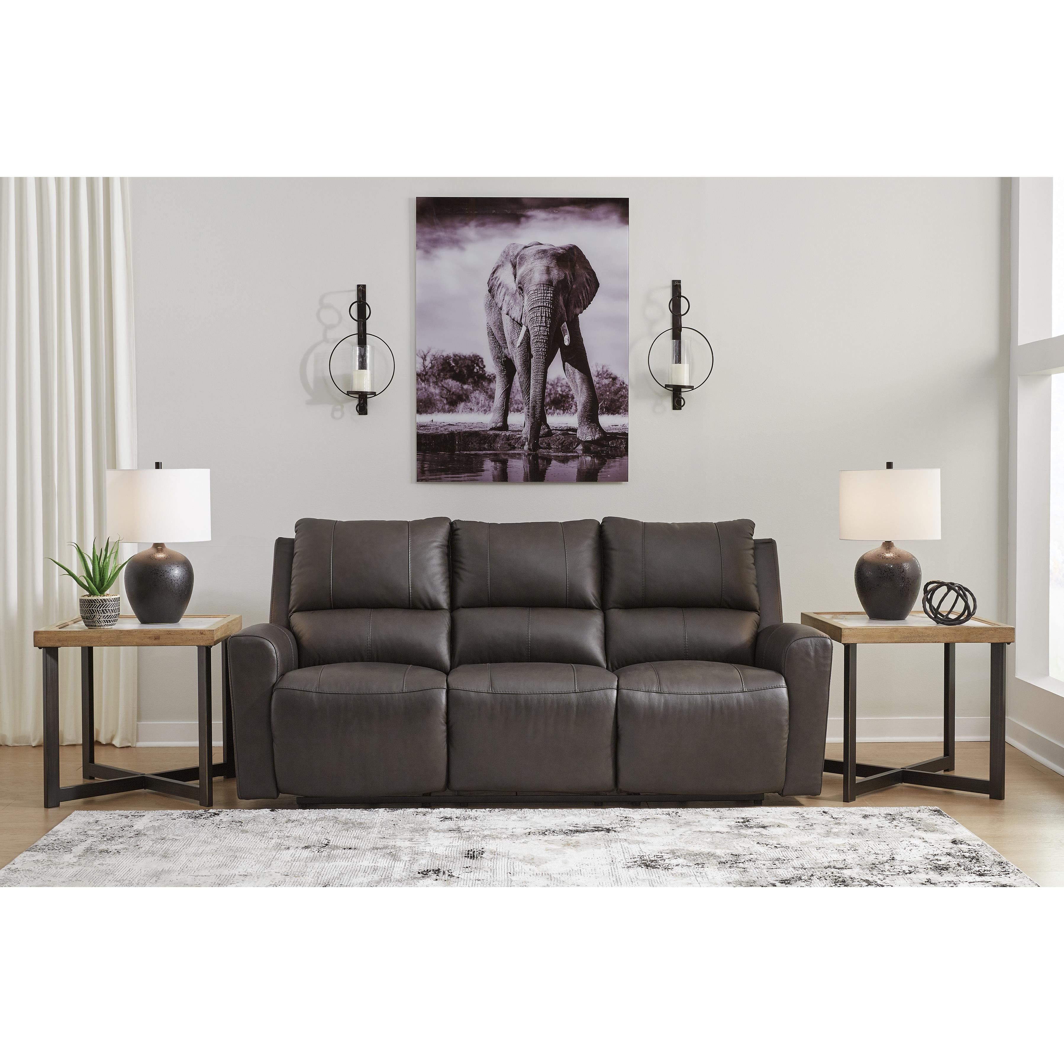 Signature Design by Ashley Boxmere Power Reclining Leather Match Sofa U1310087 IMAGE 6