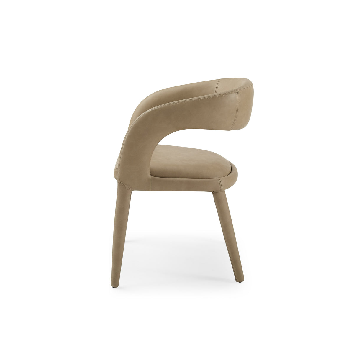 Faerron - Modern Tan Leatherette Dining Chair